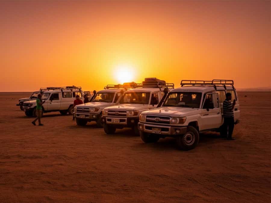 Makadi Bay: Mega Tour Jeep, ATV, Buggy, Camel, Dinner & Show - Quad biking across the desert for about 45 minutes