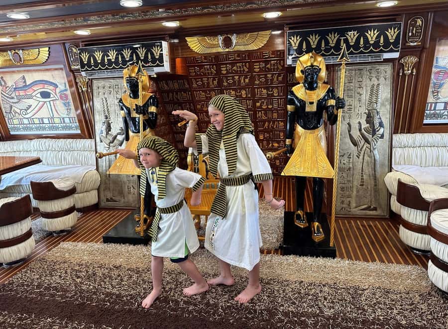 Marsa Alam: Nefertari Sunset/Morning Cruise & Snorkeling - A floating tomb replica at Port Ghalib