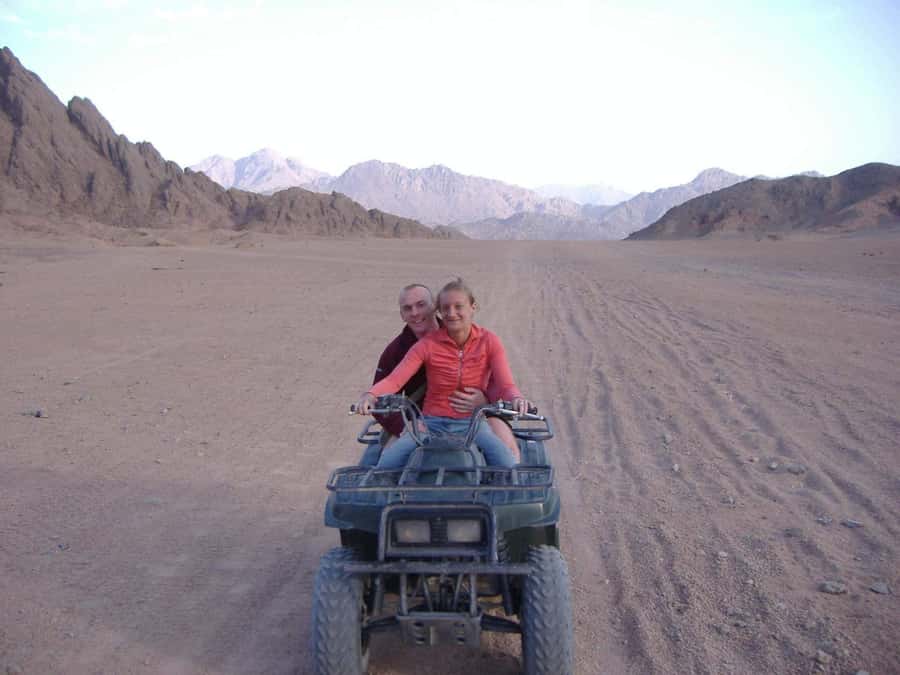 Morning Trip: Desert Safari Riding a Speed Quad Bike, Pickup - Learning the quad before crossing the sand