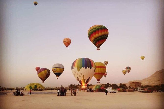 One Day Sunrise Balloon, Sunset Felucca ride, Luxor full-day tour - Colossi of Memnon and the route into the tombs