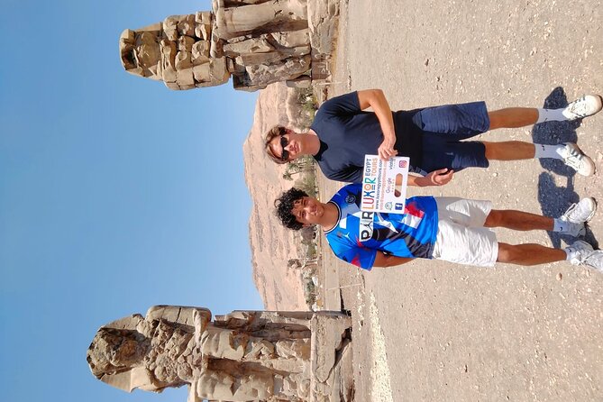Private Overnight Tour to Luxor from Hurghada with HotAir Balloon - A brief stop at the Colossi of Memnon