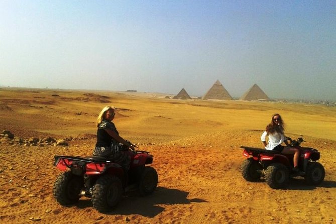 Quad bike ride in the pyramids of Giza - Trading the pyramid plateau for open desert
