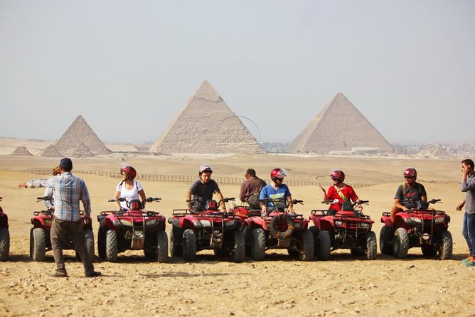 Quad bike ride in the pyramids of Giza - The desert route and the pyramid panorama