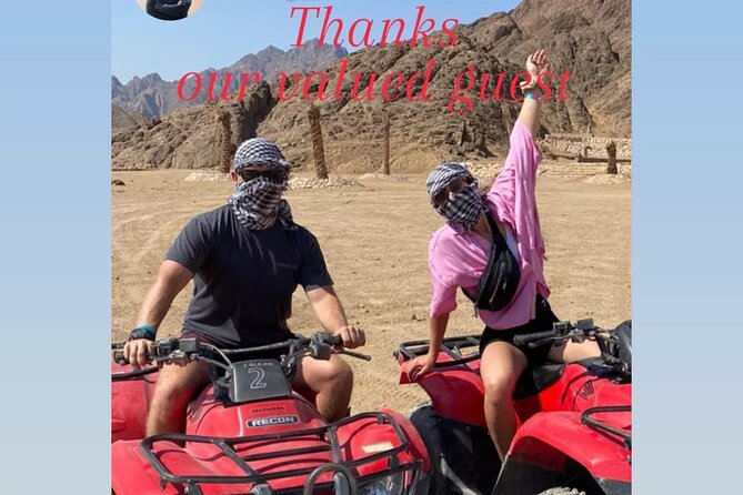 Quad bike Safari In Sharm El Sheikh - Riding in a guided line through the sand