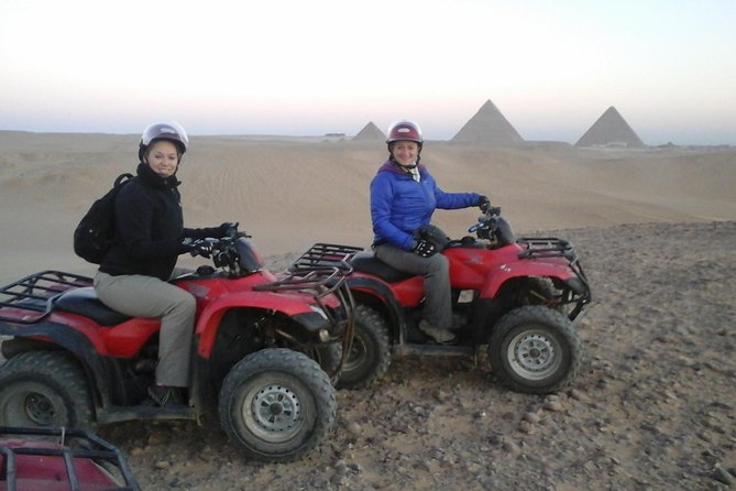 Quad Bike Trip At Desert of Giza Pyramids - Riding the quad bikes