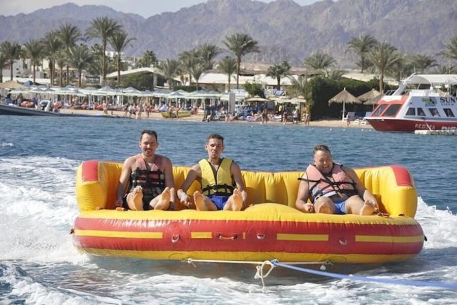 Sharm El-Sheikh: Parasailing, Camel Ride, Dive & Quad Bike - The tube ride pulled by a speedboat