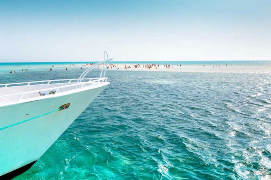 Sharm El-Sheikh: Ras Mohamed & White Island Snorkeling Trip - The boat ride toward Ras Mohammed