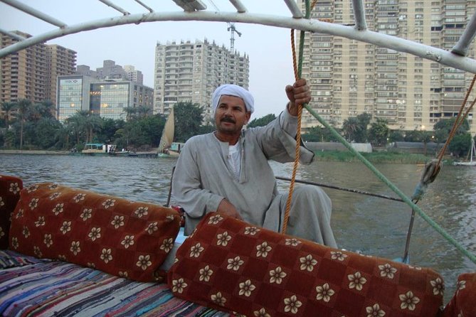Short Felucca Trip On The Nile In Cairo - Qasr El Nil Bridge and the central river view