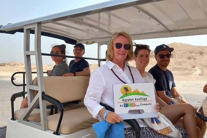 Small group Hurghada to Luxor, Valley of the Kings by Van - The Colossi of Memnon: a quick stop with huge statues