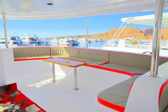 Snorkeling Day Trip To Ras Mohamed And White Island By Boat-sharm - Lunch, drinks, and life onboard