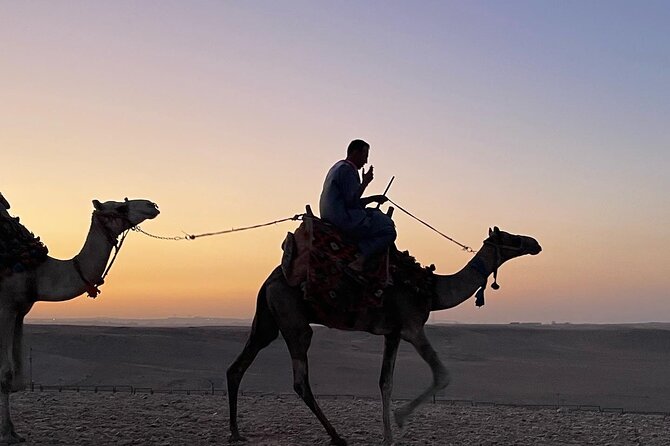 sunset at Giza pyramids by camels - What you get for $90 per person