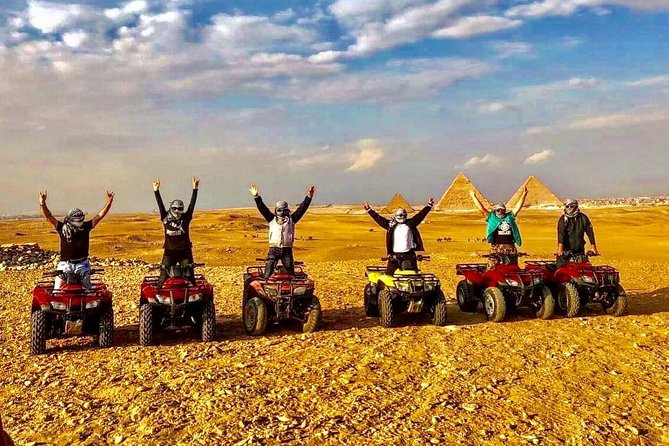 Top rated ATV quad bike at the Desert of Giza Pyramids - Riding behind the Giza Pyramids
