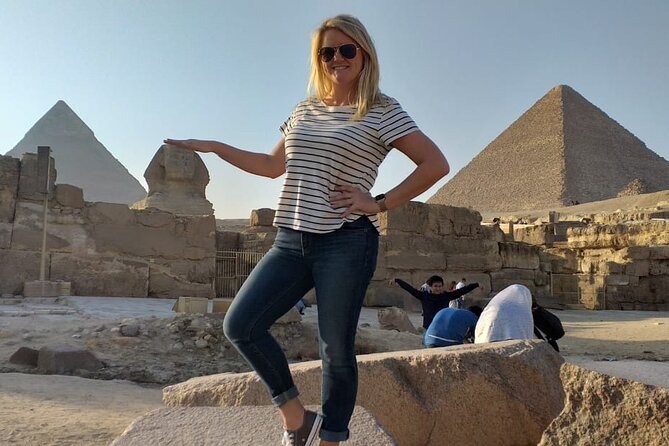 Tour to Giza pyramids Sphinx with local guide - Riding in an air-conditioned private vehicle