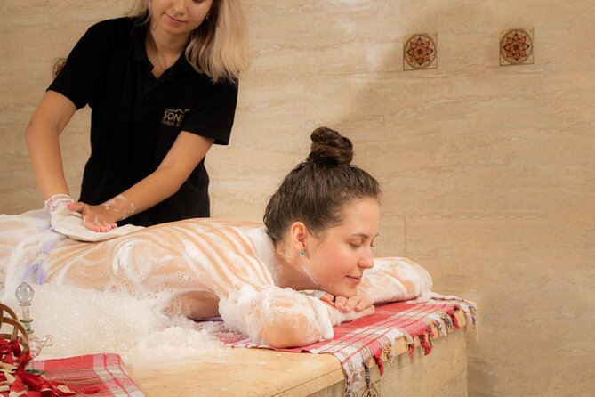 ViP Full Package Cleopatra Hammam & Full Body Massage in Hurghada - The heated marble and Jacuzzi stages