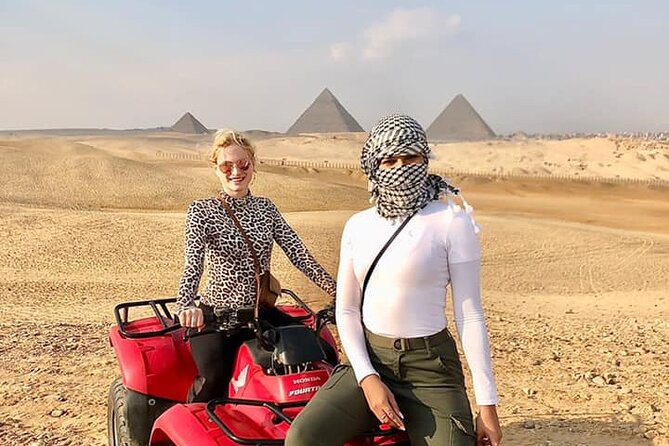 VIP Private GizaPyramids,Sphinx,Camel,QuadBike&Inside 3rd Pyramid - The three Giza pyramids, from Khufu to Menkaure